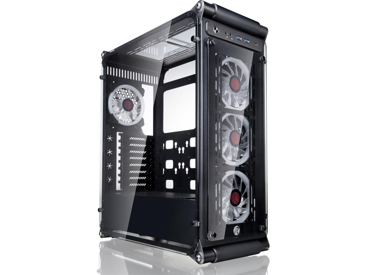 COEUS EVO E-ATX gaming case with tempered glass and 1*12025 LED fans pre-installed