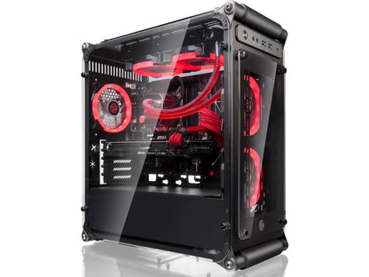 COEUS ELITE TC, a Micro-ATX Gaming Case with Tempered Glass and 3*12025 LED Fans