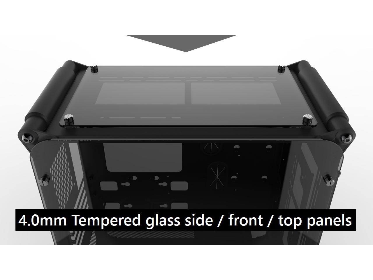 COEUS ELITE Micro-ATX Gaming Case with Tempered Glass and 1* 12025LED Fan