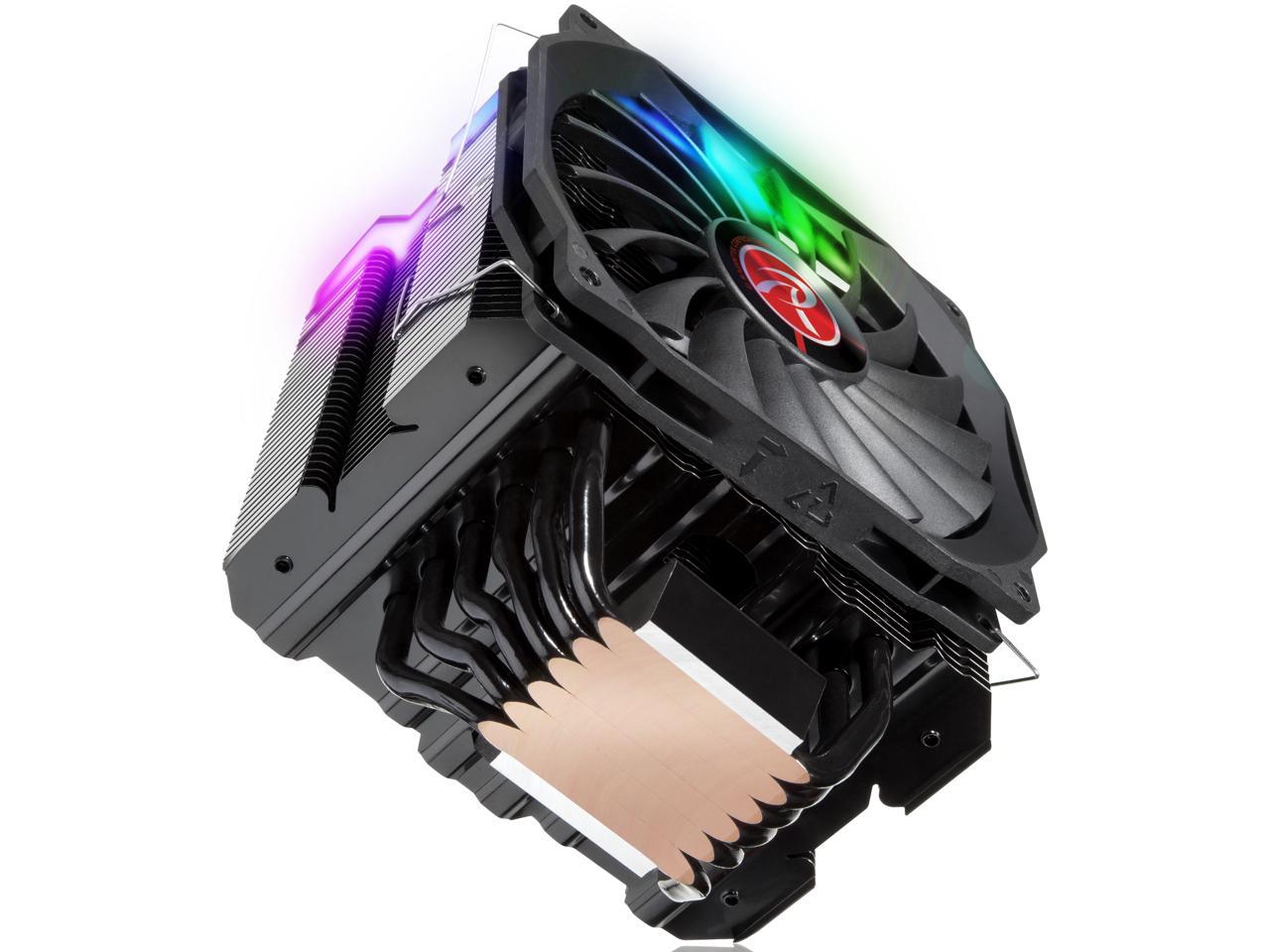 MYA RBW, CPU cooler with Addressable LED panel, 6*6mm heat-pipe, 12013 PWM fan, Innovation Fin Design for Max. Efficiency and Heat Dissipation, and multiple mounting kits, MYA RBW is your best choice