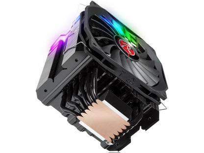 MYA RBW, CPU cooler with Addressable LED panel, 6*6mm heat-pipe, 12013 PWM fan, Innovation Fin Design for Max. Efficiency and Heat Dissipation, and multiple mounting kits, MYA RBW is your best choice