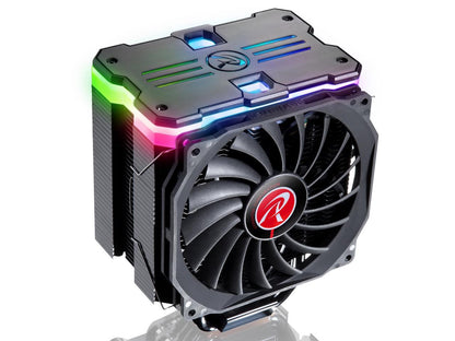 MYA RBW, CPU cooler with Addressable LED panel, 6*6mm heat-pipe, 12013 PWM fan, Innovation Fin Design for Max. Efficiency and Heat Dissipation, and multiple mounting kits, MYA RBW is your best choice