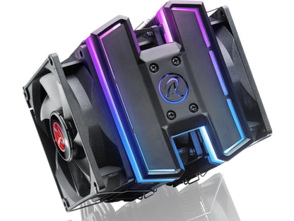 DELOS RBW, a dual tower CPU cooler with Addressable RGB, 6*6mm performing heat-pipe, 3pcs 9225 PWM fans, and fully multiple mounting kit, DELOS RBW is your best choice of stylish cooling nowadays.