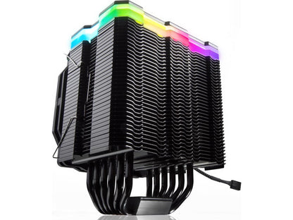 MYA RBW, CPU cooler with Addressable LED panel, 6*6mm heat-pipe, 12013 PWM fan, Innovation Fin Design for Max. Efficiency and Heat Dissipation, and multiple mounting kits, MYA RBW is your best choice