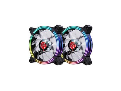 SKLERA 12 RBW ADD -2 pack, Addressable RGB, 12025 PWM fan, with 8 port Addressable LED hub, Remote controller & Connecting M/B cable, compatible with ASUS/MSI 5V ADD header, brings visible color