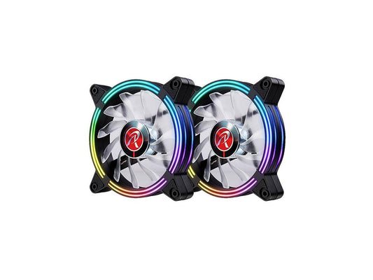 SKLERA 12 RBW ADD -2 pack, Addressable RGB, 12025 PWM fan, with 8 port Addressable LED hub, Remote controller & Connecting M/B cable, compatible with ASUS/MSI 5V ADD header, brings visible color