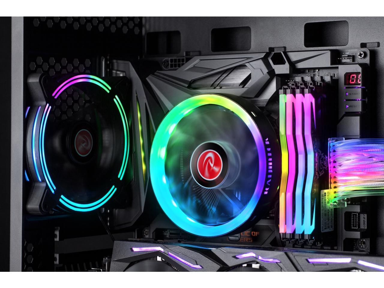 SKLERA 12 RBW ADD -3 pack, Addressable RGB, 12025 PWM fan, with 8port control hub, Remote controller & Connecting MB cable, compatible with ASUS/MSI 5V ADD header, brings visible color and brightness