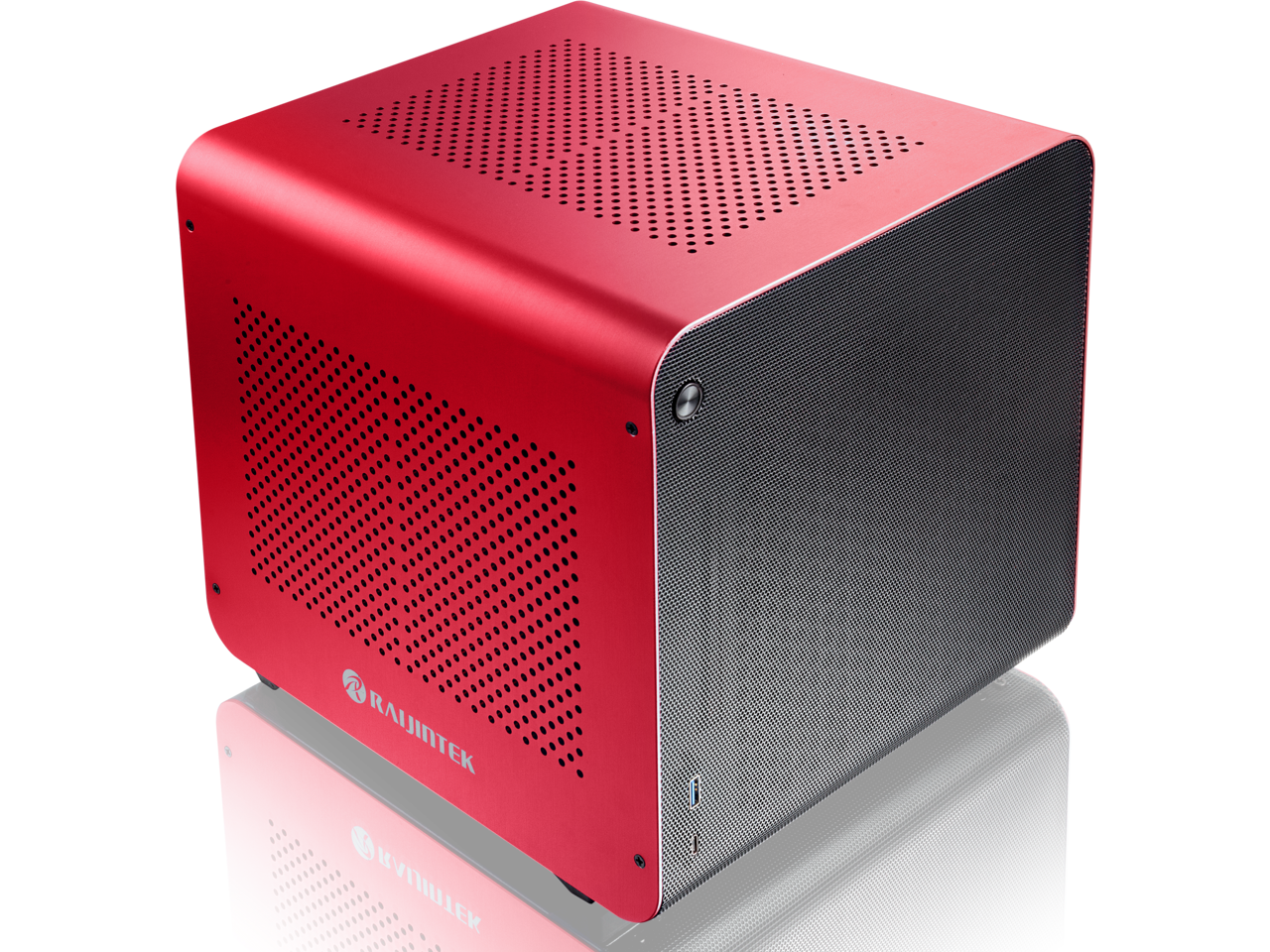 METIS EVO RED ALS, an Alu. ITX case with solid panel, is designed to fulfill the smallest case built with ultra high air flow to solve all thermal issue of SFF chassis, 200mm fan option at front.