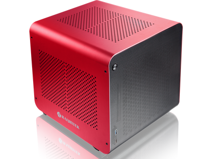 METIS EVO RED ALS, an Alu. ITX case with solid panel, is designed to fulfill the smallest case built with ultra high air flow to solve all thermal issue of SFF chassis, 200mm fan option at front.