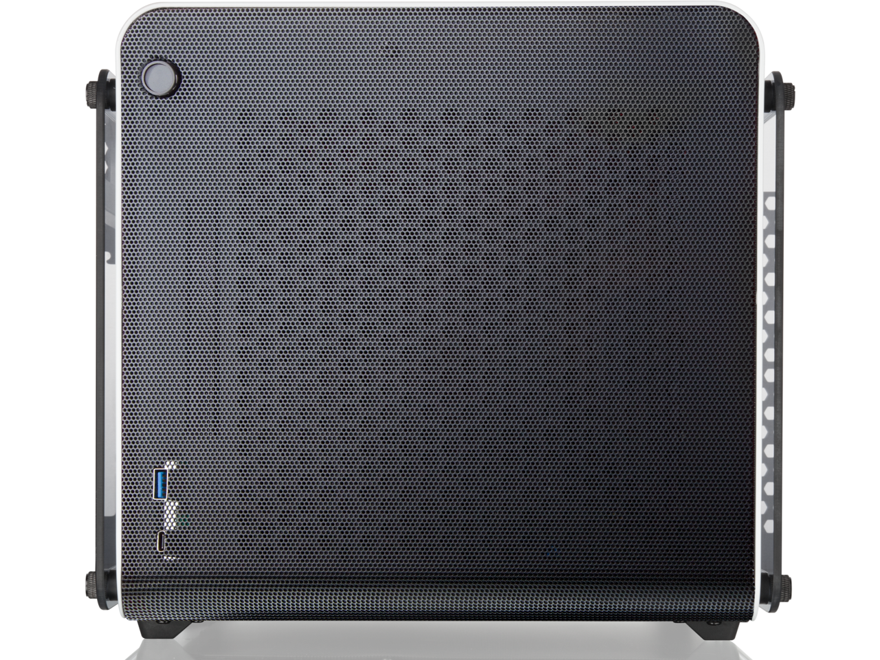 METIS EVO BLUE ALS, an Alu. ITX case with solid panel, is designed to fulfill the smallest case built with ultra high air flow to solve all thermal issue of SFF chassis, 200mm fan option at front.