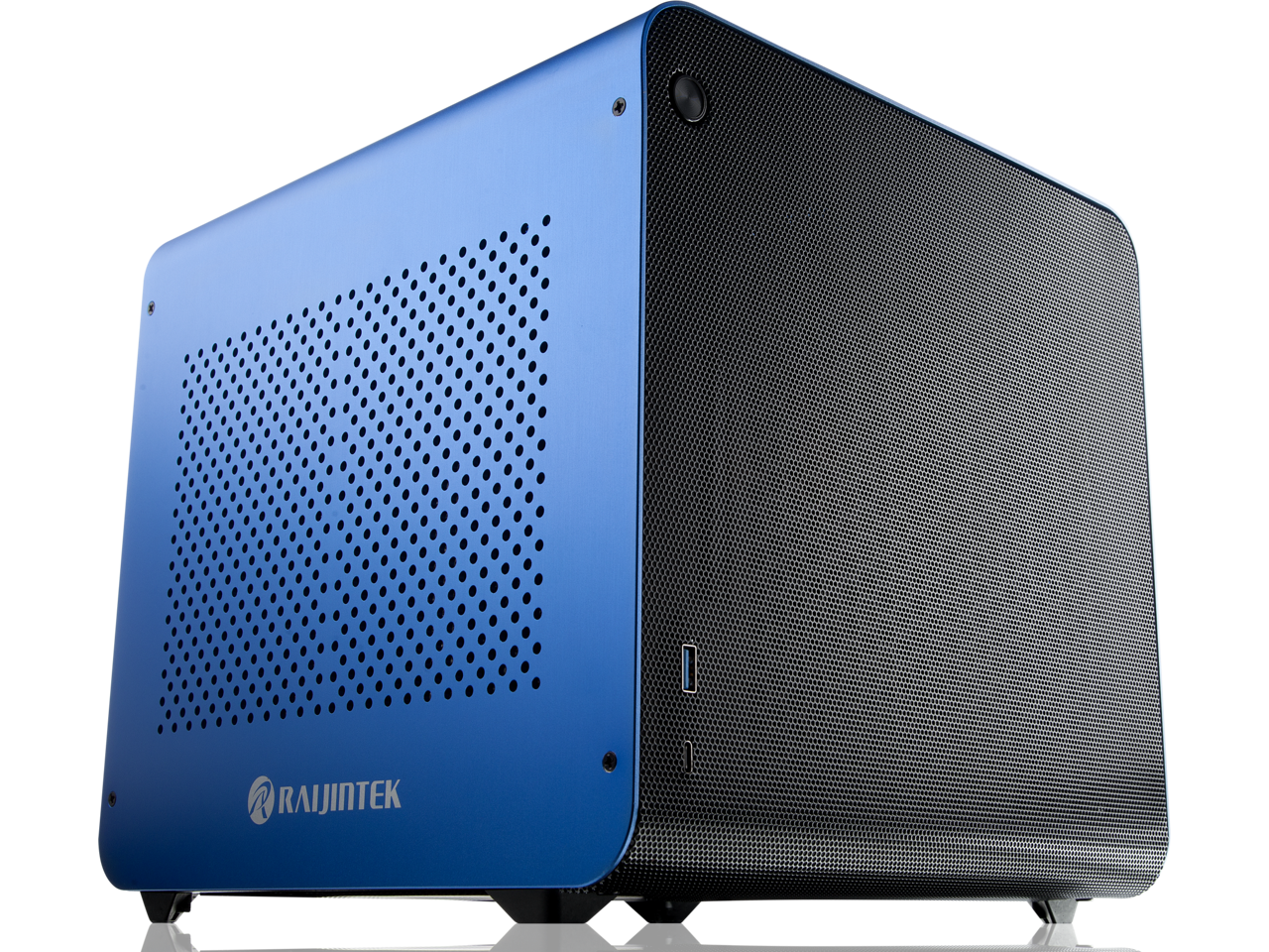METIS EVO BLUE ALS, an Alu. ITX case with solid panel, is designed to fulfill the smallest case built with ultra high air flow to solve all thermal issue of SFF chassis, 200mm fan option at front.