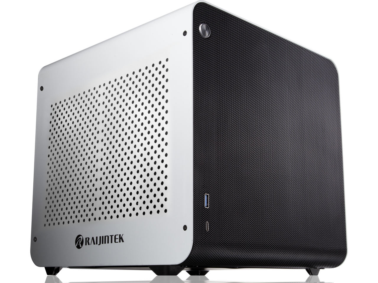 METIS EVO WHITE ALS, an Alu. ITX case with solid panel, is designed to fulfill the smallest case built with ultra high air flow to solve all thermal issue of SFF chassis, 200mm fan option at front.