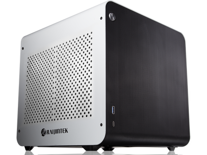 METIS EVO WHITE ALS, an Alu. ITX case with solid panel, is designed to fulfill the smallest case built with ultra high air flow to solve all thermal issue of SFF chassis, 200mm fan option at front.