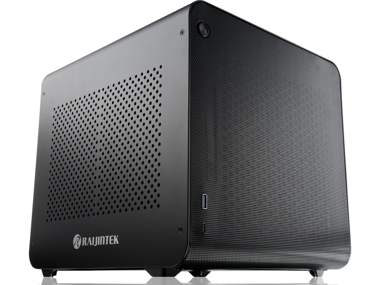 METIS EVO BLACK ALS, an Alu. ITX case with solid panel, is designed to fulfill the smallest case built with ultra high air flow to solve all thermal issue of SFF chassis, 200mm fan option at front.