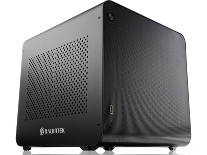 METIS EVO BLACK ALS, an Alu. ITX case with solid panel, is designed to fulfill the smallest case built with ultra high air flow to solve all thermal issue of SFF chassis, 200mm fan option at front.