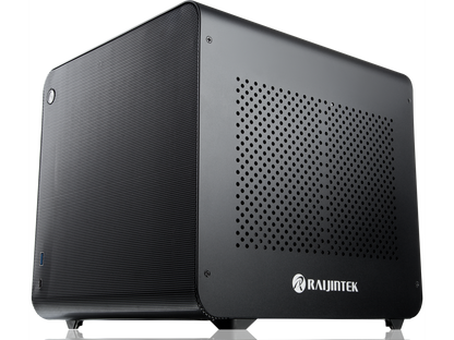 METIS EVO BLACK ALS, an Alu. ITX case with solid panel, is designed to fulfill the smallest case built with ultra high air flow to solve all thermal issue of SFF chassis, 200mm fan option at front.