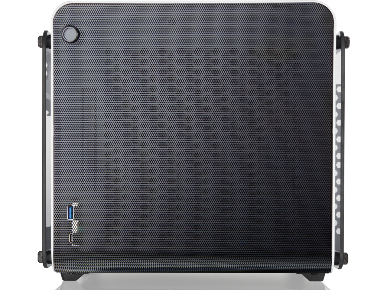 METIS EVO BLACK ALS, an Alu. ITX case with solid panel, is designed to fulfill the smallest case built with ultra high air flow to solve all thermal issue of SFF chassis, 200mm fan option at front.