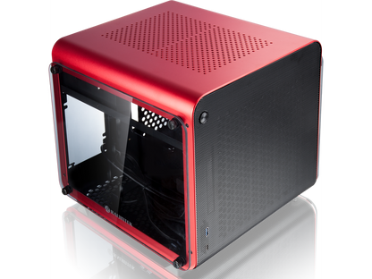 METIS EVO RED TGS, an Alu. ITX case with tempered glass, is designed to fulfill the smallest case built with ultra high air flow to solve all thermal issue of SFF chassis, 200mm fan option at front.