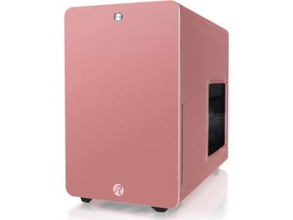 RAIJINTEK STYX PINK, a Alu Micro-ATX Case - Compatible With Regular ATX Power Supply, Max. 280mm VGA Card, 180mm CPU Cooler, Max. 240mm Radiator Cooling On Top, with a Drive Bay For Slim DVD On Side.