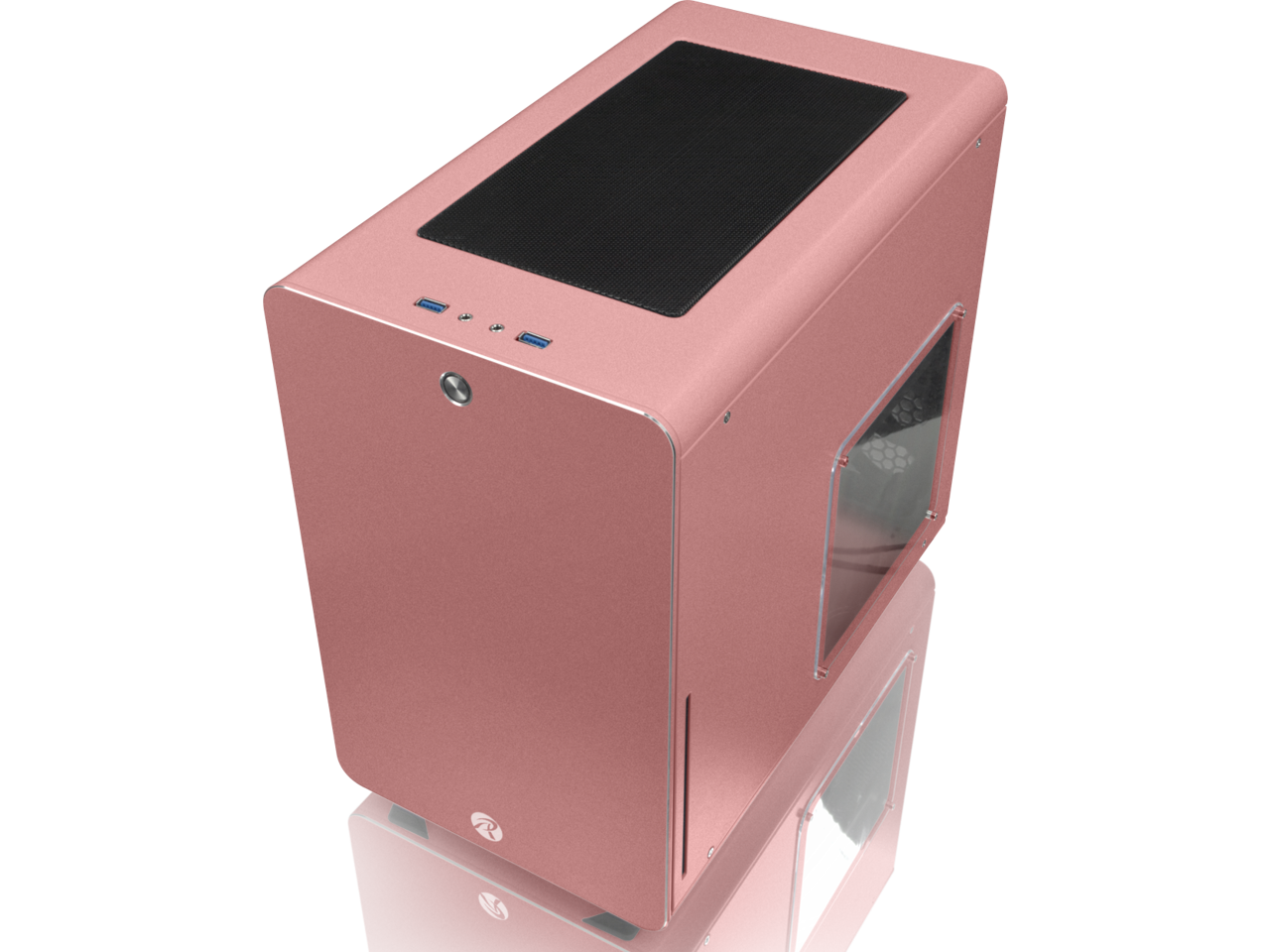 RAIJINTEK STYX PINK, a Alu Micro-ATX Case - Compatible With Regular ATX Power Supply, Max. 280mm VGA Card, 180mm CPU Cooler, Max. 240mm Radiator Cooling On Top, with a Drive Bay For Slim DVD On Side.