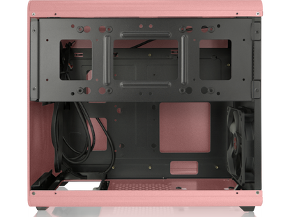 RAIJINTEK STYX PINK, a Alu Micro-ATX Case - Compatible With Regular ATX Power Supply, Max. 280mm VGA Card, 180mm CPU Cooler, Max. 240mm Radiator Cooling On Top, with a Drive Bay For Slim DVD On Side.