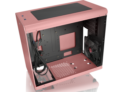 RAIJINTEK STYX PINK, a Alu Micro-ATX Case - Compatible With Regular ATX Power Supply, Max. 280mm VGA Card, 180mm CPU Cooler, Max. 240mm Radiator Cooling On Top, with a Drive Bay For Slim DVD On Side.