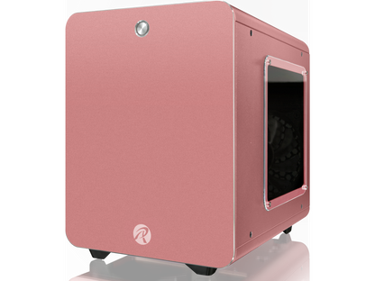 RAIJINTEK METIS PLUS PINK, a Alu. M-ITX Case, is with one 12025 LED fan at rear, USB 3.0* 2, Ventilate holes at top, Compatible with Standard ATX PSU, 170mm VGA Card length, 160mm CPU Cooler heigth.