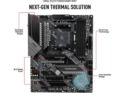 MSI MAG X570 TOMAHAWK WIFI AM4 AMD X570 SATA 6Gb/s ATX AMD Motherboard