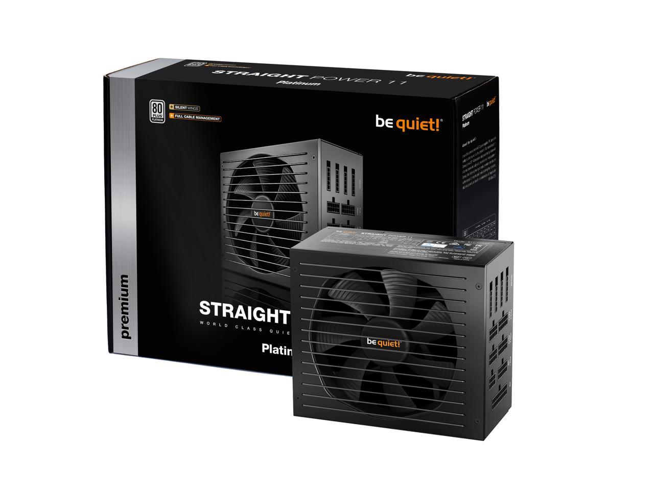 be quiet! Straight Power 11 850W Platinum, 80 PLUS Platinum efficiency, power supply, ATX, fully modular, virtually inaudible Silent Wings 3 135mm fan