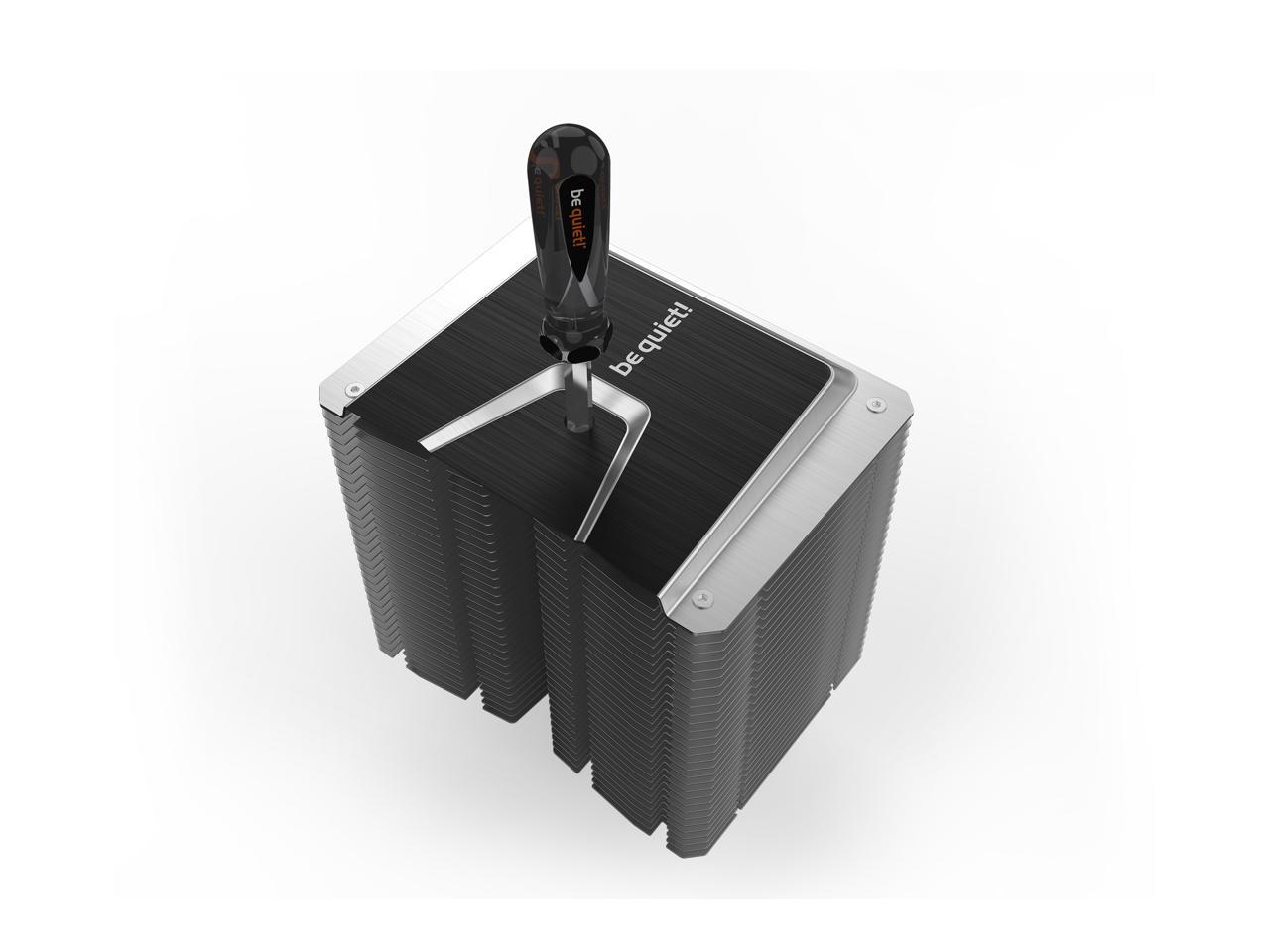 be quiet! Shadow Rock 3, CPU Cooler, 190W TDP, Decoupled Silent Shadow Wings 2 120mm PWM High-speed Fan, Asymmetrical Construction Avoids Blocking Memory Slots