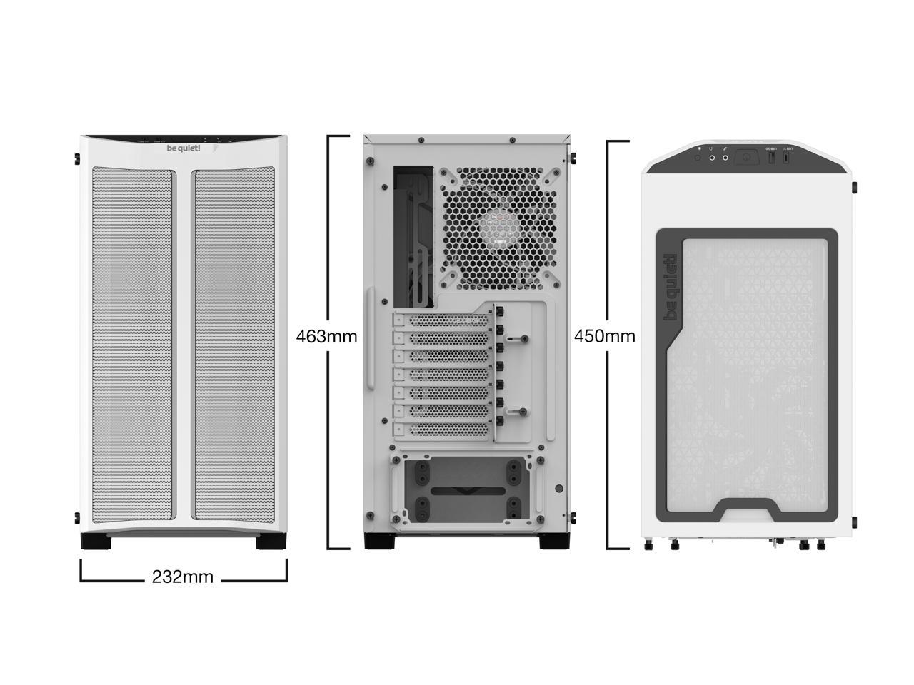 be quiet! Pure Base 500DX White, ATX Computer Case, ARGB, Mid Tower, Tempered Glass Window