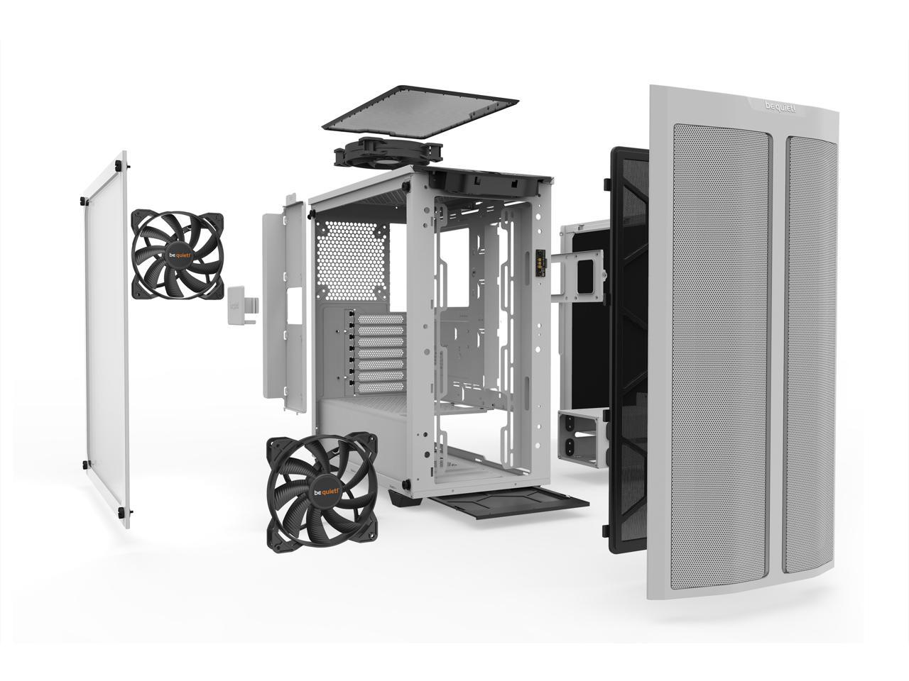 be quiet! Pure Base 500DX White, ATX Computer Case, ARGB, Mid Tower, Tempered Glass Window