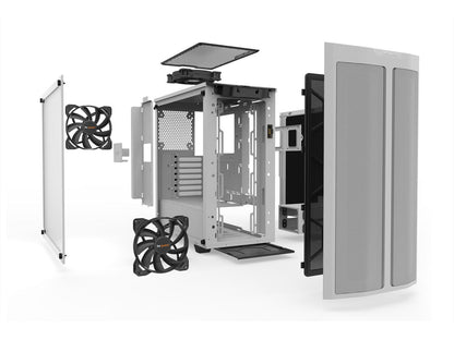 be quiet! Pure Base 500DX White, ATX Computer Case, ARGB, Mid Tower, Tempered Glass Window