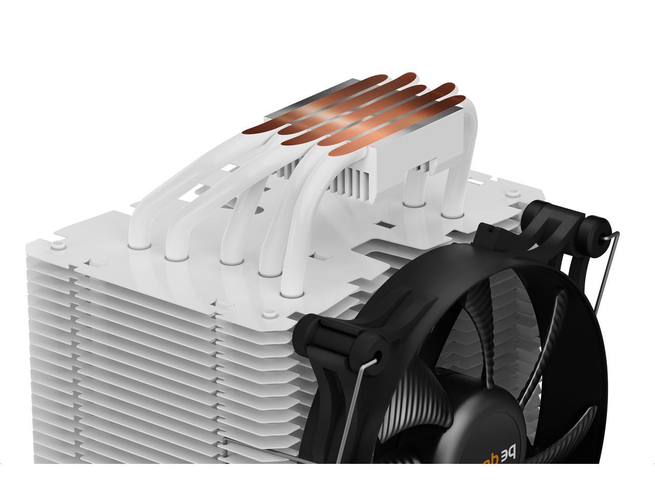 be quiet! Shadow Rock 3 White, CPU cooler, 190W TDP, decoupled silent Shadow Wings 2 120mm PWM high-speed fan, asymmetrical construction avoids blocking memory slots