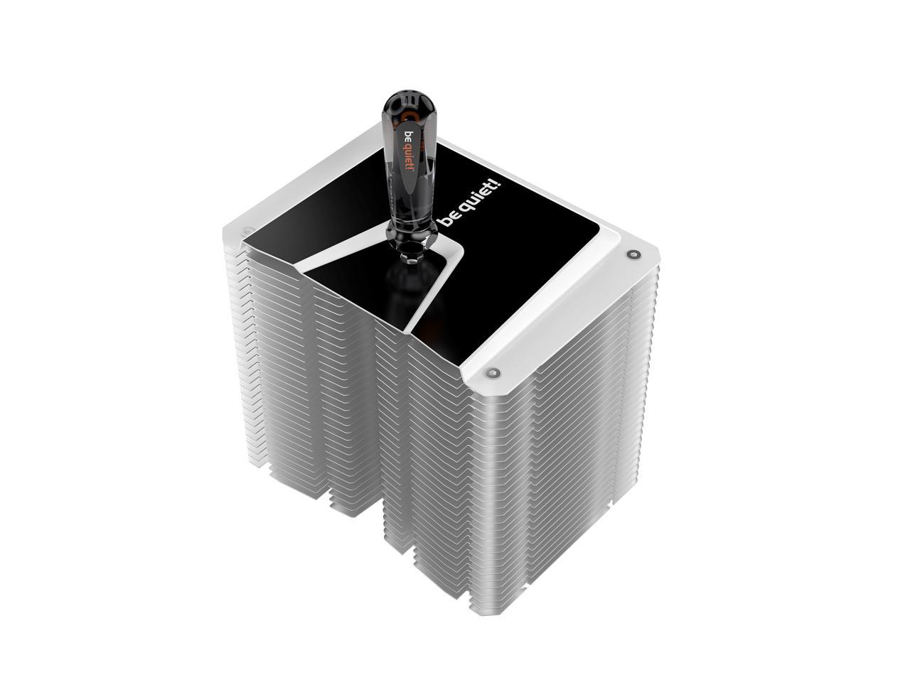 be quiet! Shadow Rock 3 White, CPU cooler, 190W TDP, decoupled silent Shadow Wings 2 120mm PWM high-speed fan, asymmetrical construction avoids blocking memory slots