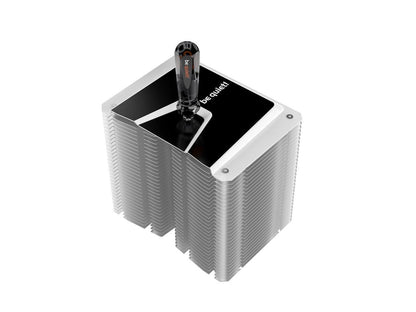 be quiet! Shadow Rock 3 White, CPU cooler, 190W TDP, decoupled silent Shadow Wings 2 120mm PWM high-speed fan, asymmetrical construction avoids blocking memory slots