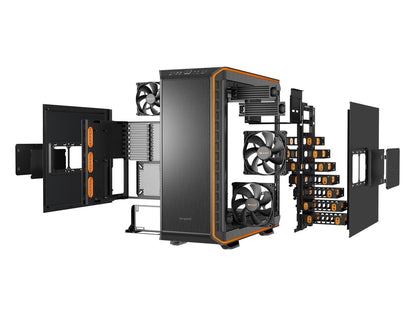 be quiet! DARK BASE 900 ATX Full Tower Computer Chassis - Black/Orange