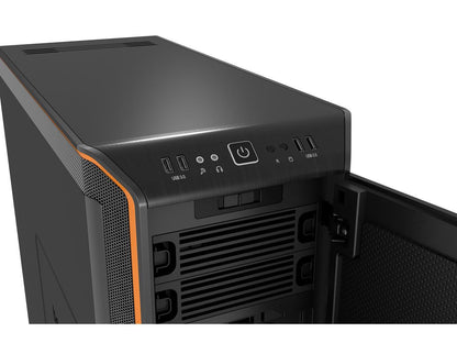 be quiet! DARK BASE 900 ATX Full Tower Computer Chassis - Black/Orange