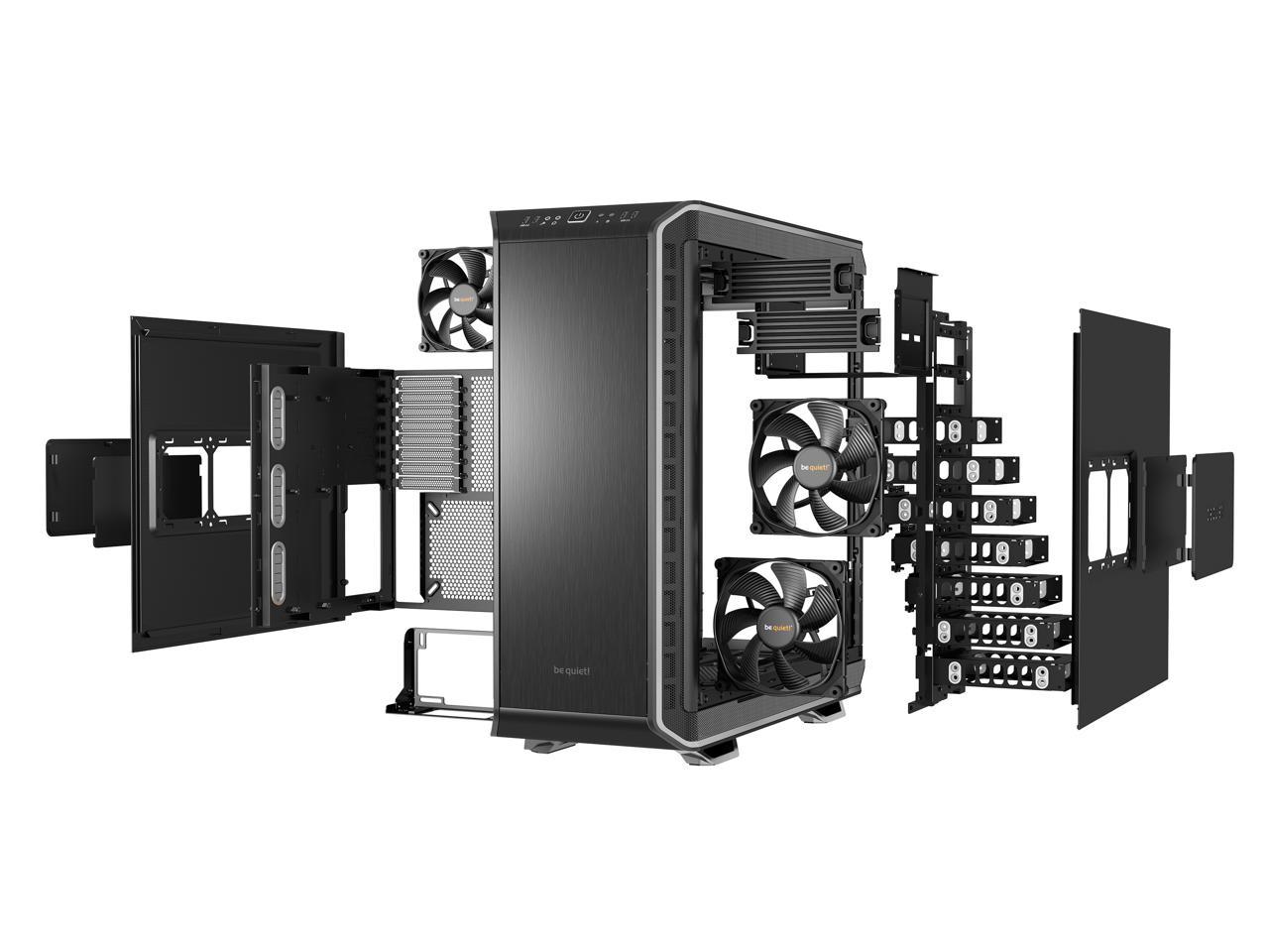 be quiet! DARK BASE 900 ATX Full Tower Computer Chassis - Black/Silver