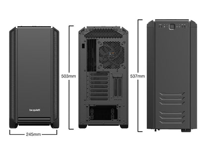 be quiet! Silent Base 601- Midi Tower- Black Excellent silence and usability delivers the perfect combination of maximum silence and an excellent usability for remarkably quiet configurations.