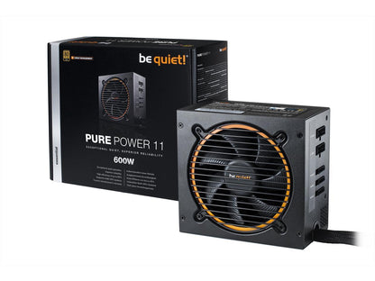 be quiet! Pure Power 11 600W CM, 80 PLUS Gold, silence-optimized 120mm be quiet! fan, user-friendly cable management, DC/DC, two 12V Rails, 5y warranty