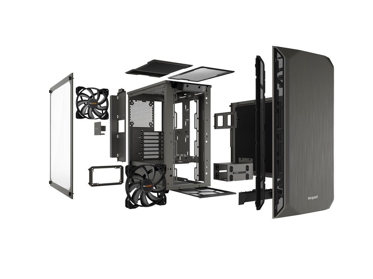 be quiet! Pure Base 500 Window Metallic Gray, ATX, Midi Tower, tempered glass window