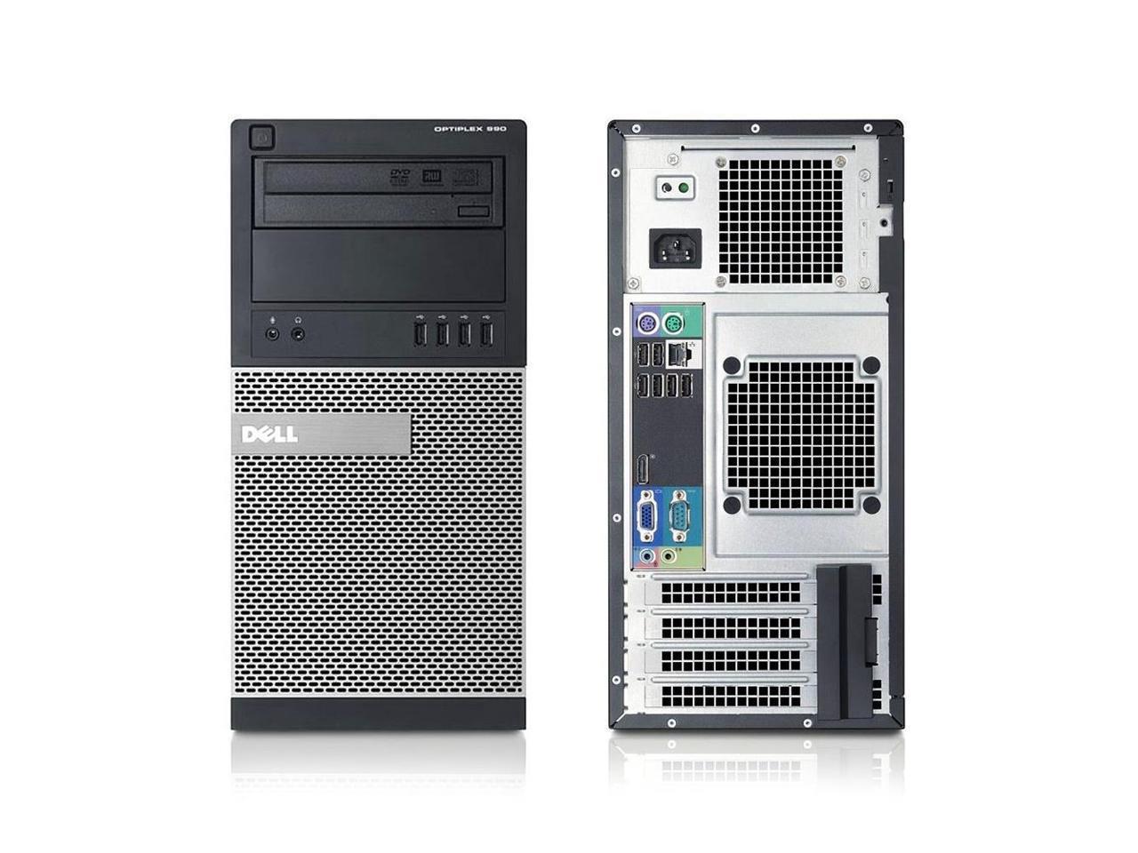 Dell OptiPlex 990 Mini Tower Intel Core i7-2600 16 GB DDR3 RAM 256 GB SSD DVD-RW Windows 10 Pro WiFi
