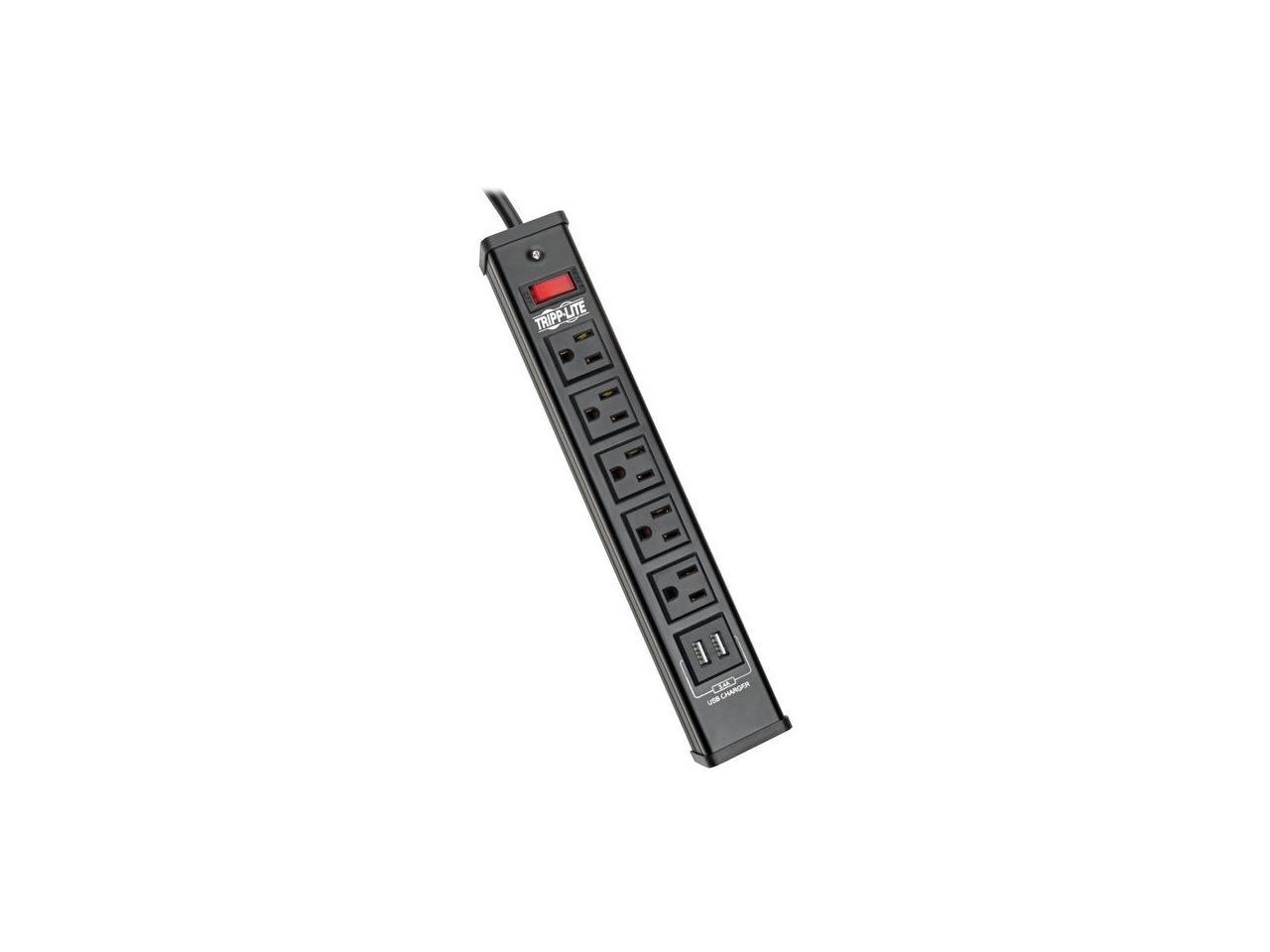 TRIPP LITE TLM526USBB 6.0 Feet 5 Outlets 450 Joules Surge Protector