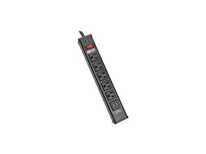 TRIPP LITE TLM526USBB 6.0 Feet 5 Outlets 450 Joules Surge Protector