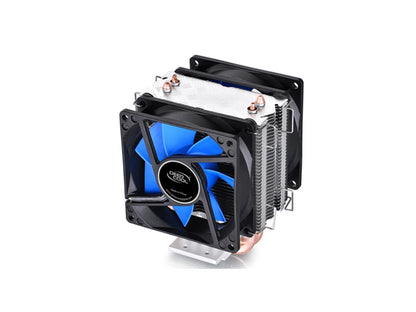 Deep Cool Frozen-Ice Mini CPU Cooler 80mm Dual Cooling Fan with Heatpipes Heatsink - Intel Socket LGA1150/LGA775, AMD FM2/FM1/AM3+/AM3/AM2+/AM2
