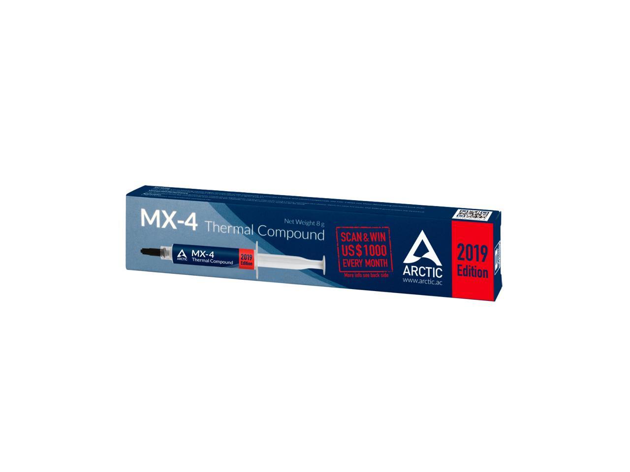 ARCTIC MX-4 2019 Edition - Thermal Compound Paste - Carbon Based High Performance - Heatsink Paste - Thermal Compound CPU for All Coolers, Thermal Interface Material - High Durability - 8 Grams