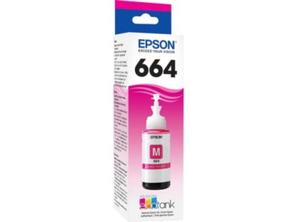 Epson T664, Magenta Ink Bottle - Inkjet - Magenta - 6500 Pages