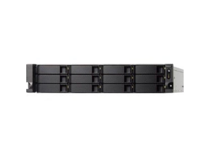 QNAP TS-1263XU-RP-4G-US 2U 12-Bay AMD 64bit x86-based NAS and iSCSI/IP-SAN, Quad Core 2.0GHz, 4GB RAM, 4 x 1GbE, 1 x 10GbE (10GBASE-T), Redundant PSU