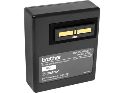 Brother Mobile Printer Battery - For Printer - Battery Rechargeable - 14.4 V DC - 1800 mAh - Ion -